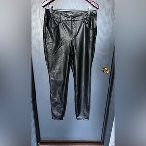 Faux leather pants